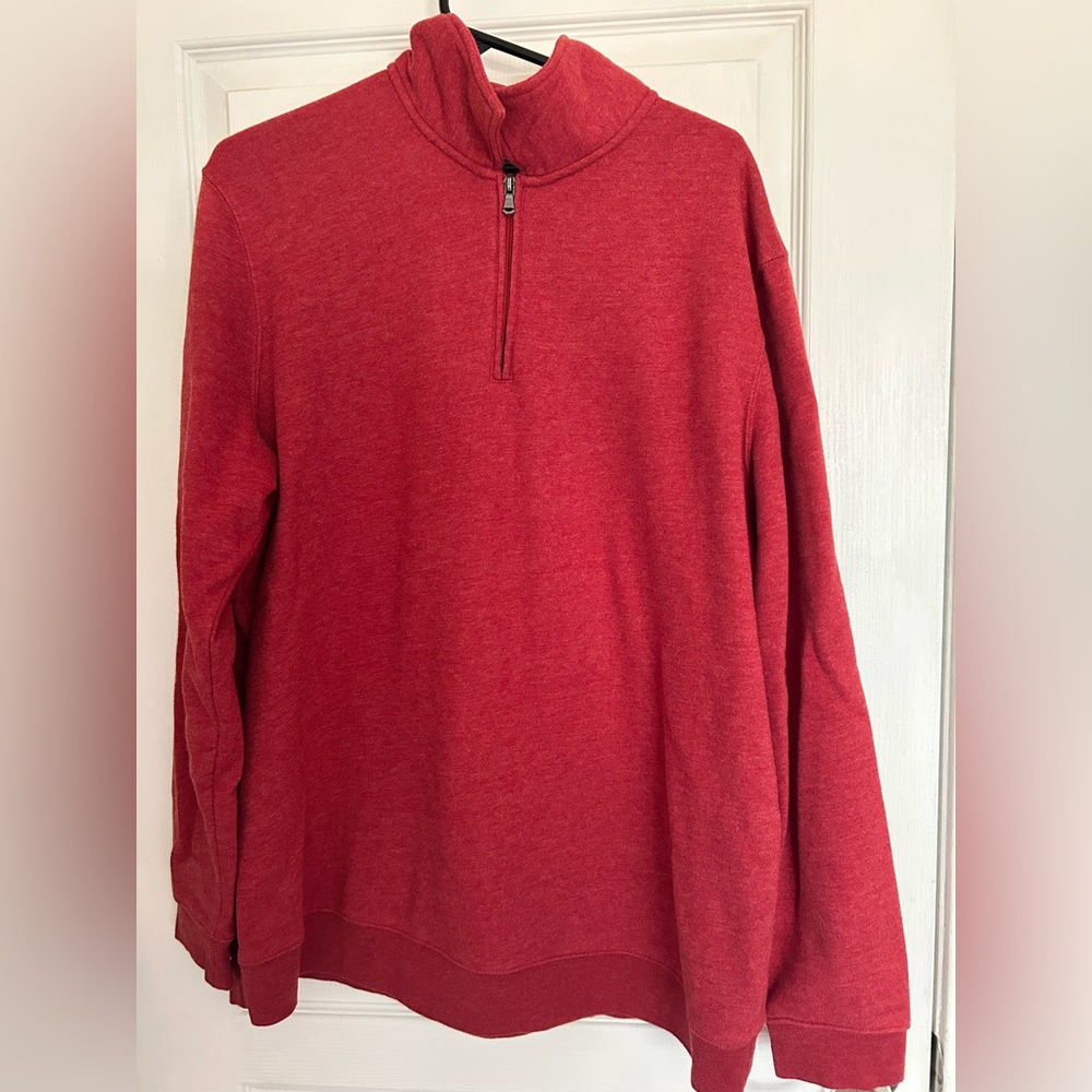 Croft & Barrow Men's Red Zip-Up Sweater